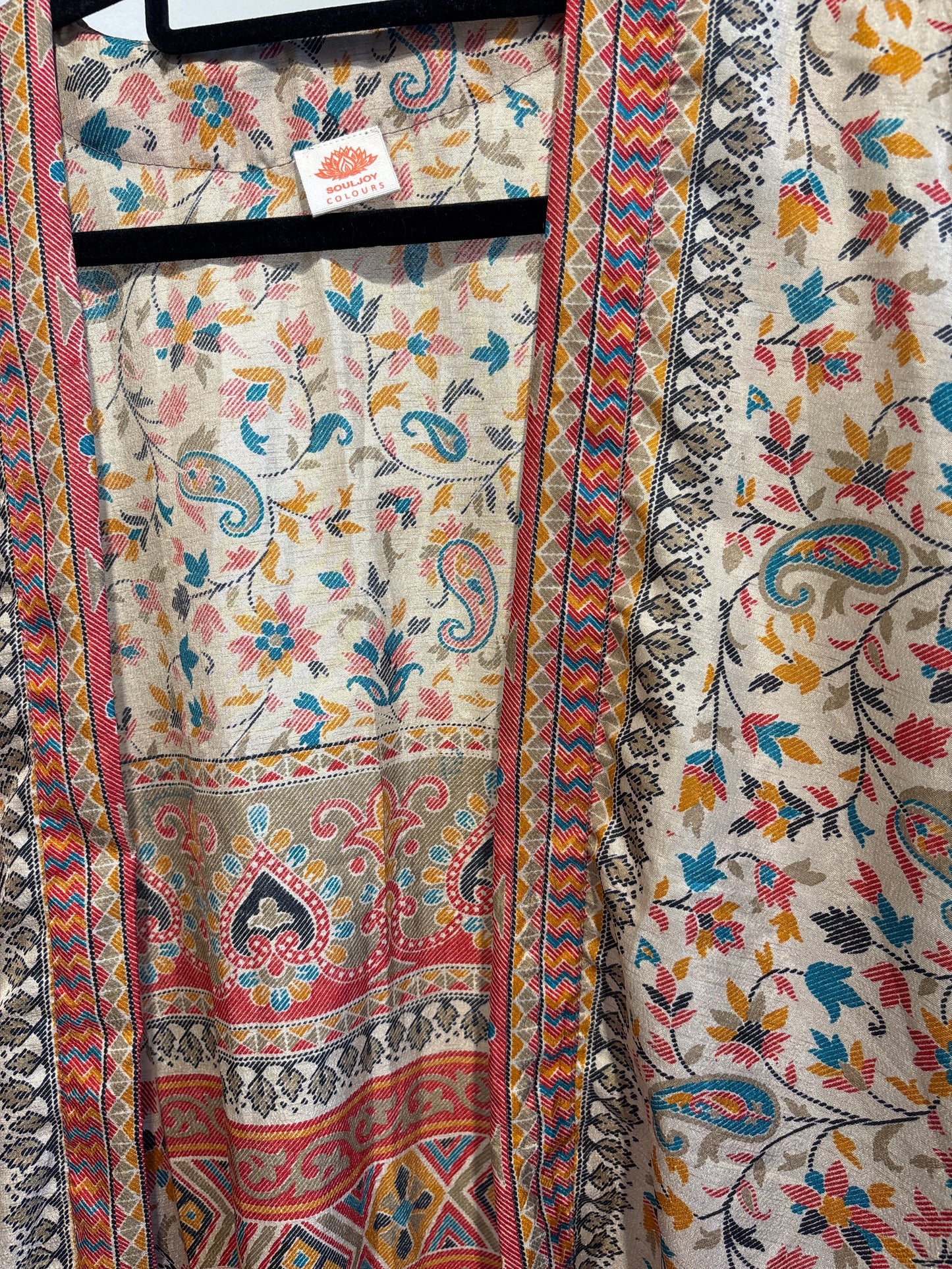 Zijden kimono halflang