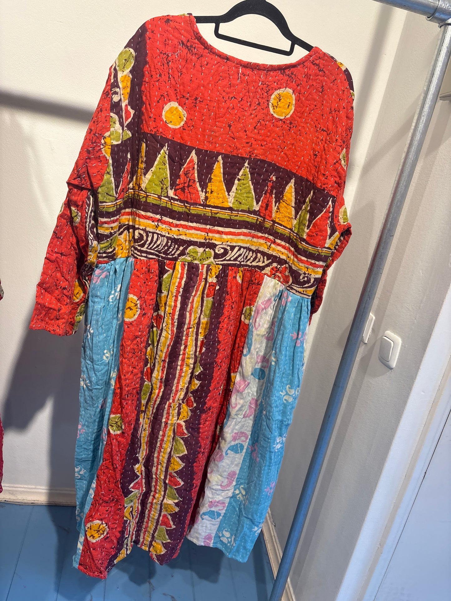 Kantha jurk lang- groot
