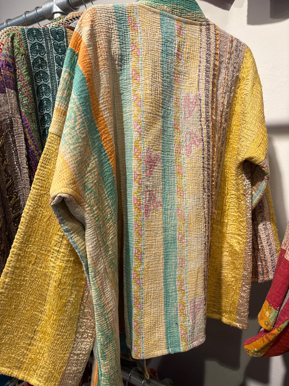 Kantha Blockprint jas-2 kanten l