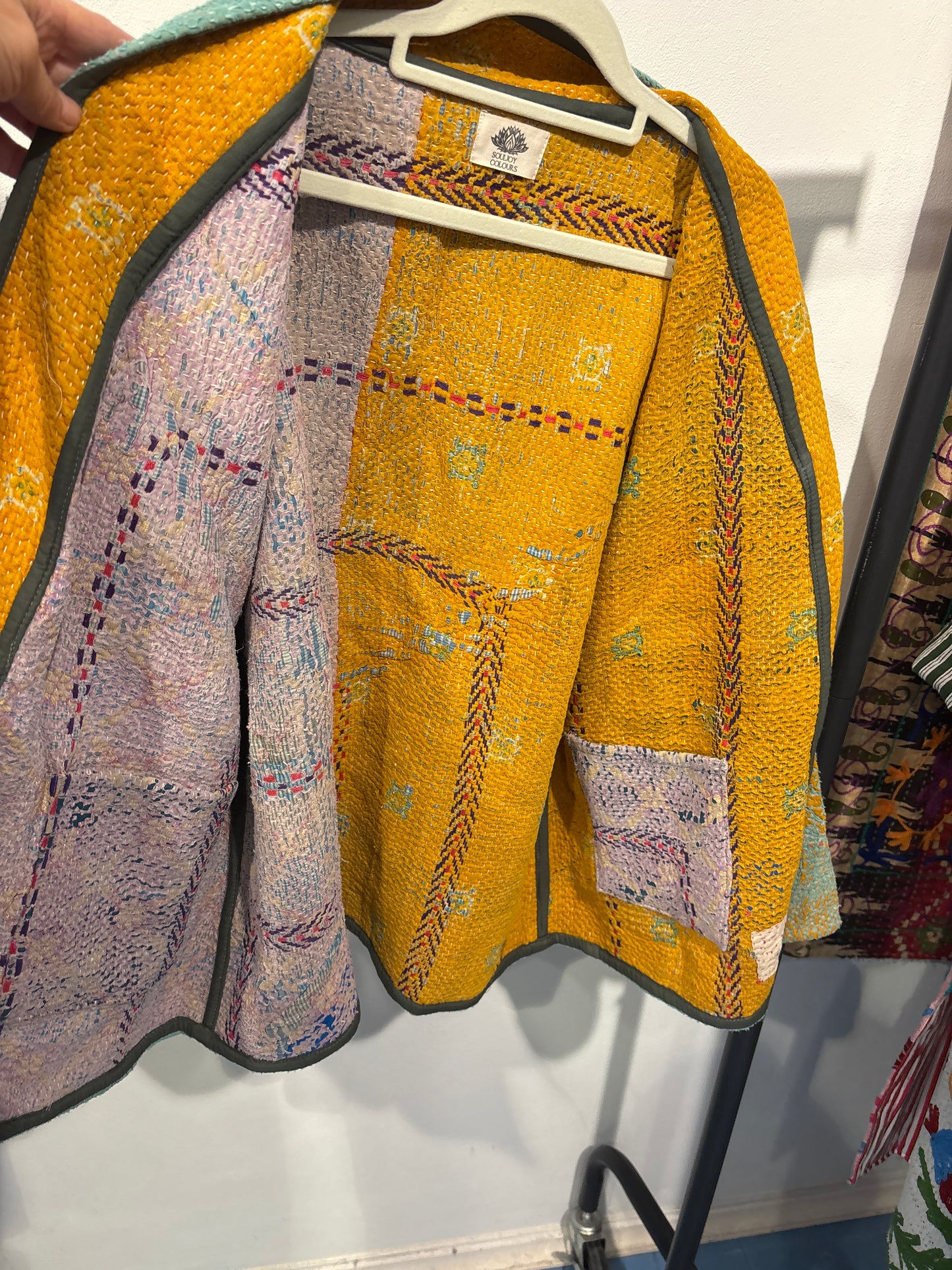 Kantha Blockprint jas-2 kanten