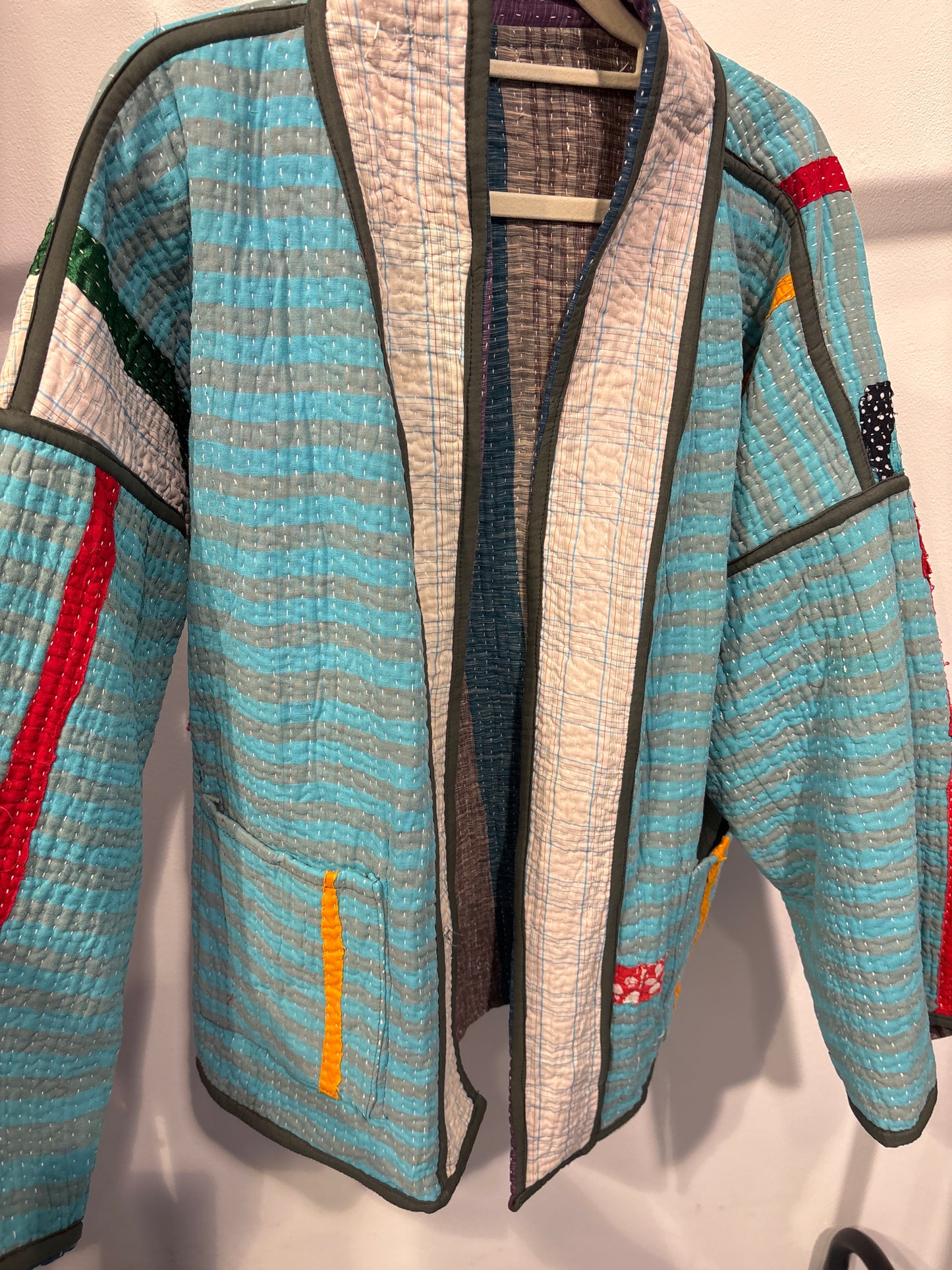Kantha Blockprint jas-2 kanten