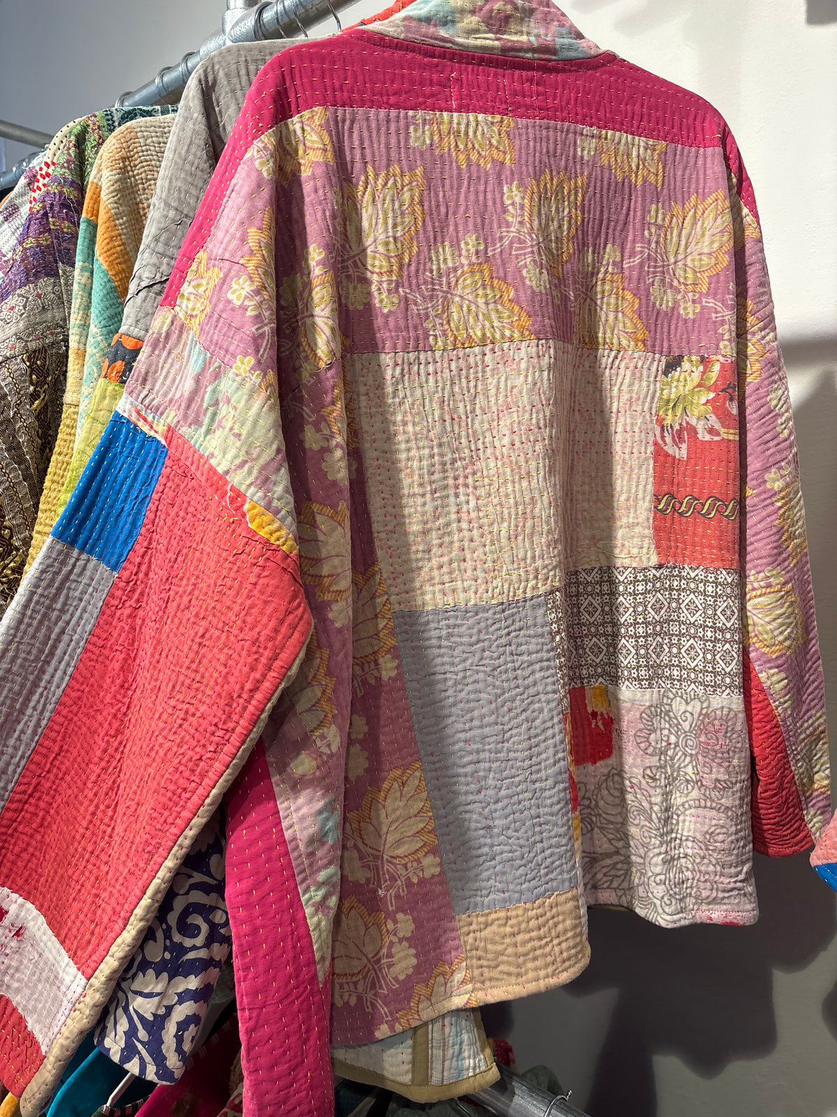 Kantha Blockprint jas-2 kanten
