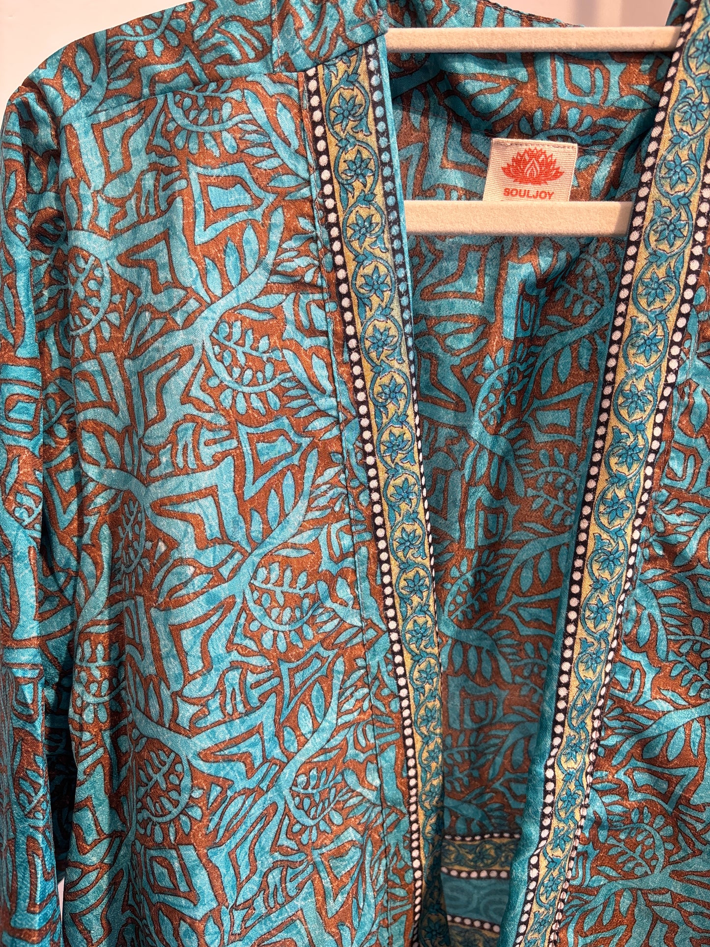 Zijden kimono halflang