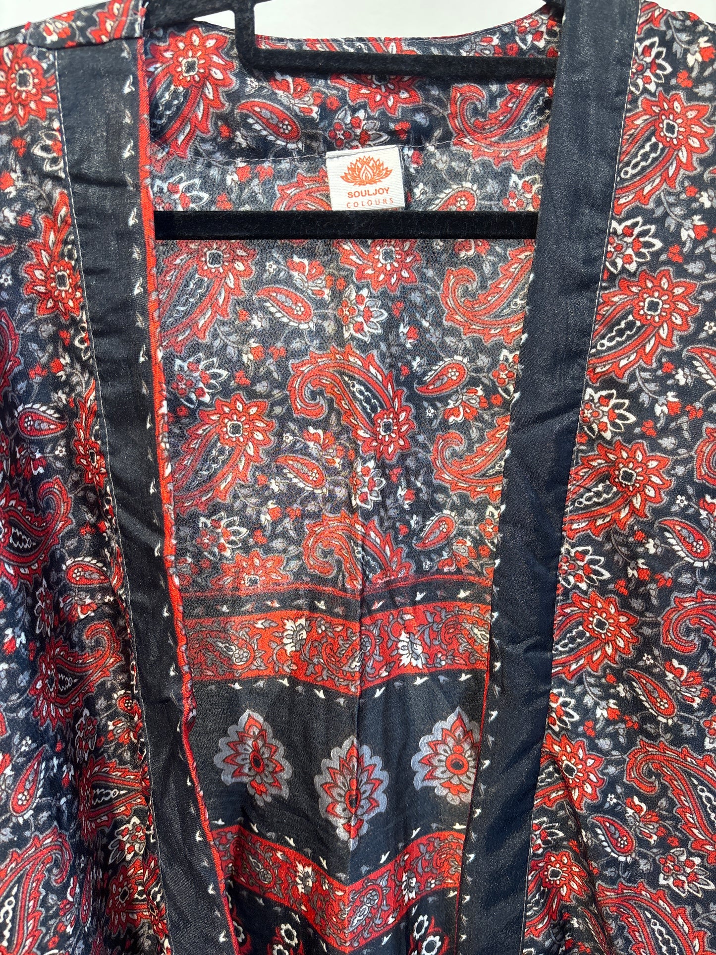 Zijden kimono halflang