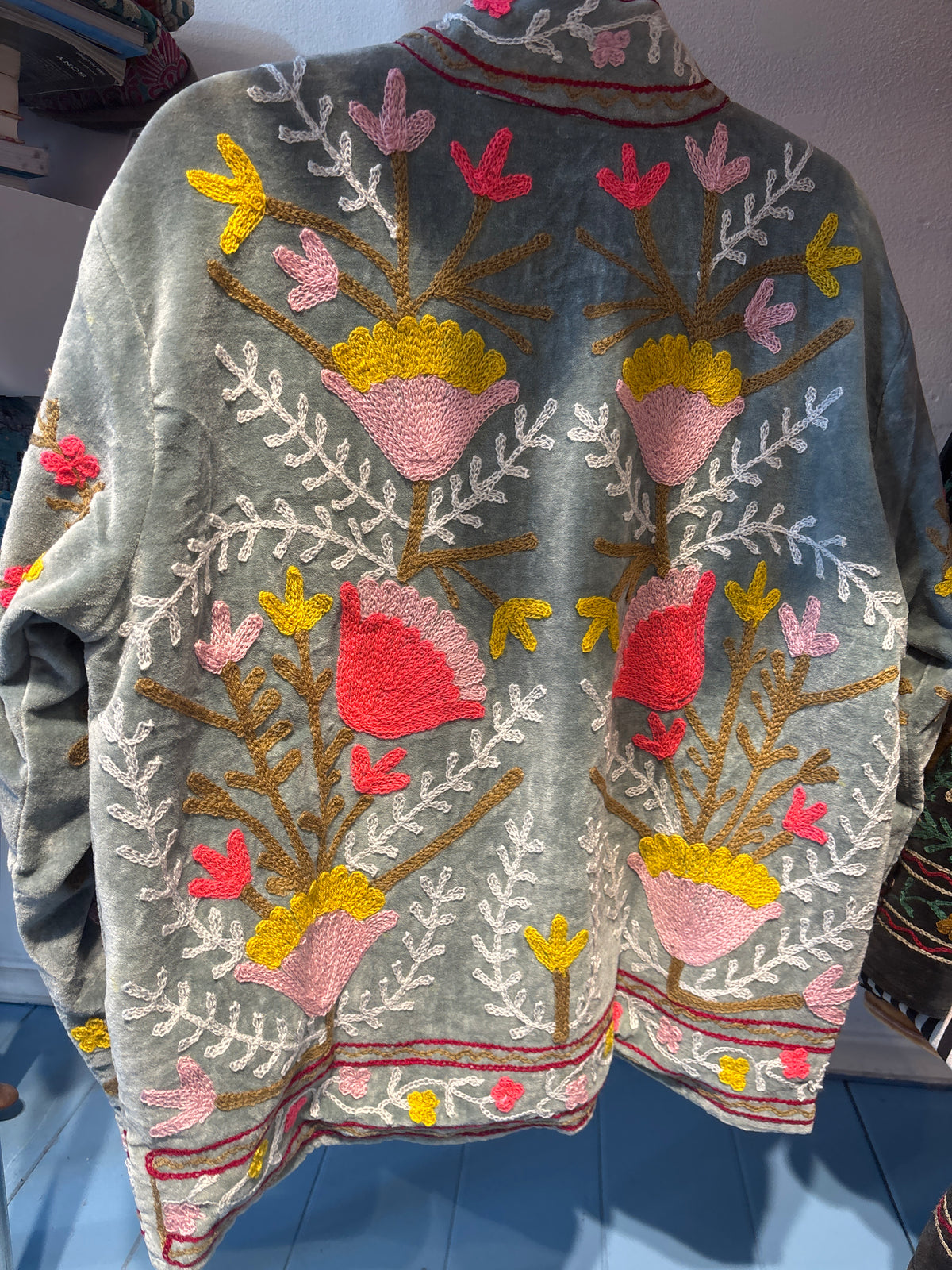 Fluwelen suzani jas kort