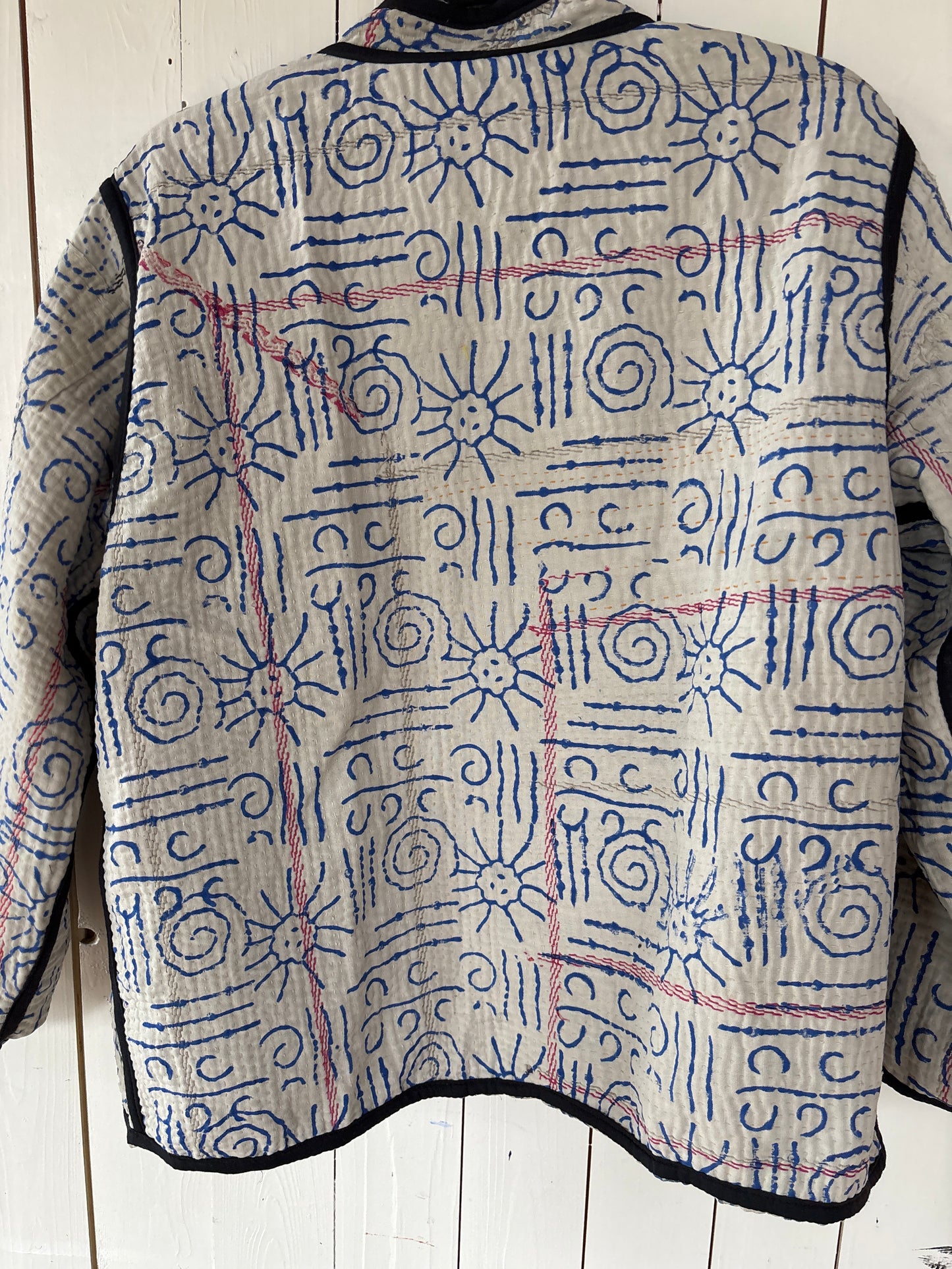 Kantha Blockprint jas - 2 kanten