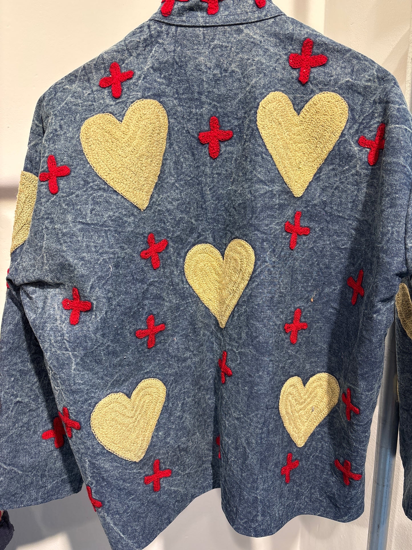 Denim harten jas kort