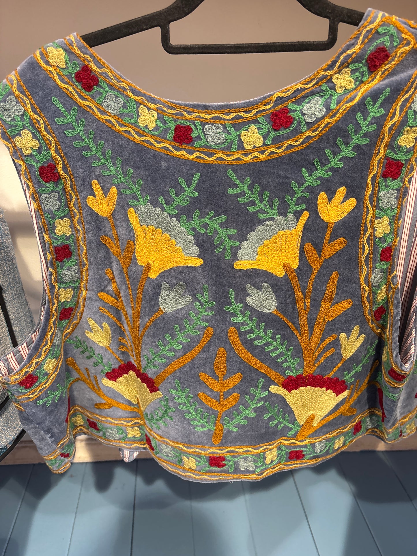 Gilet fluweel suzani- XXL RUIM