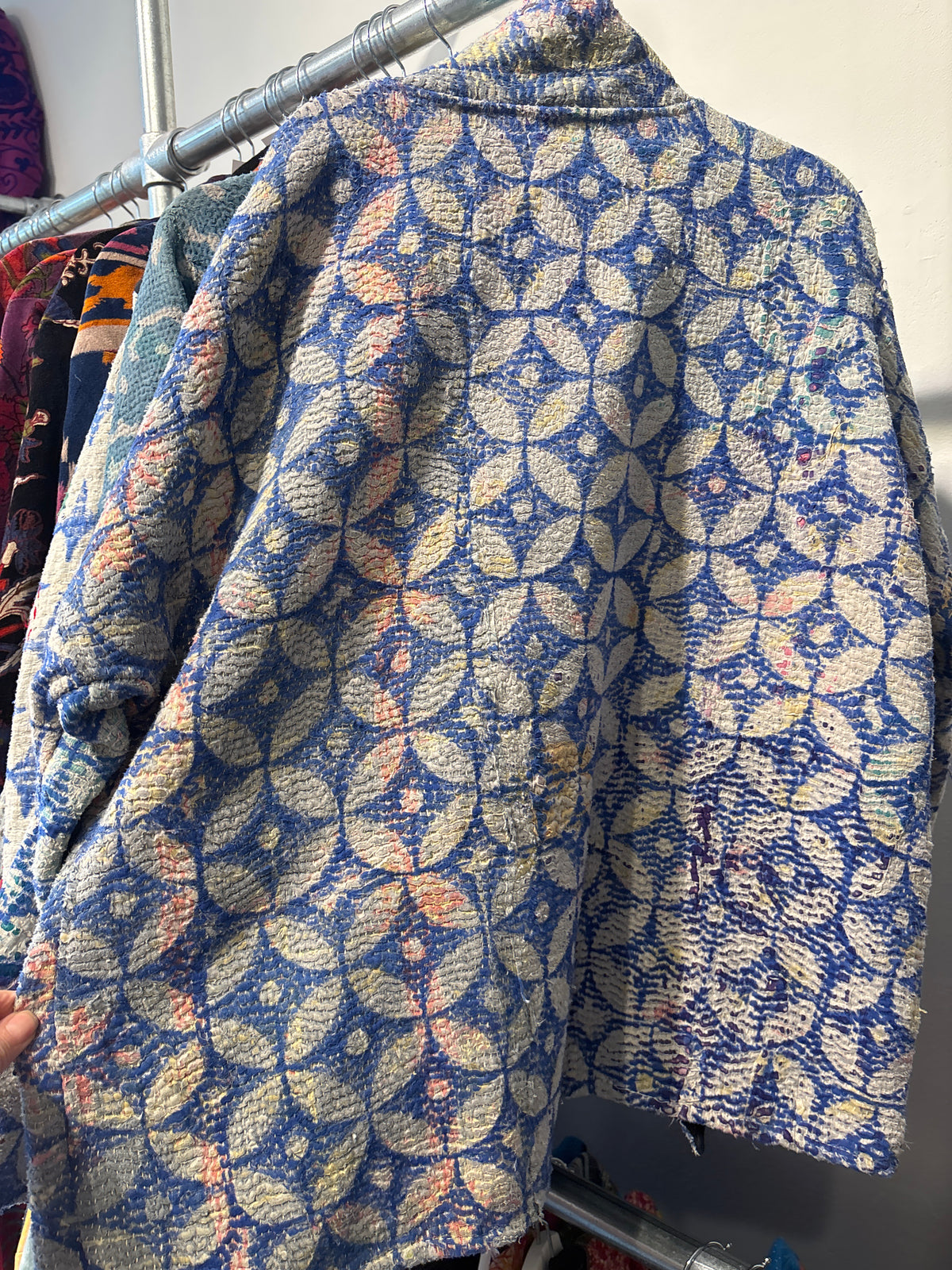 Kantha Blockprint jas-2 kanten l