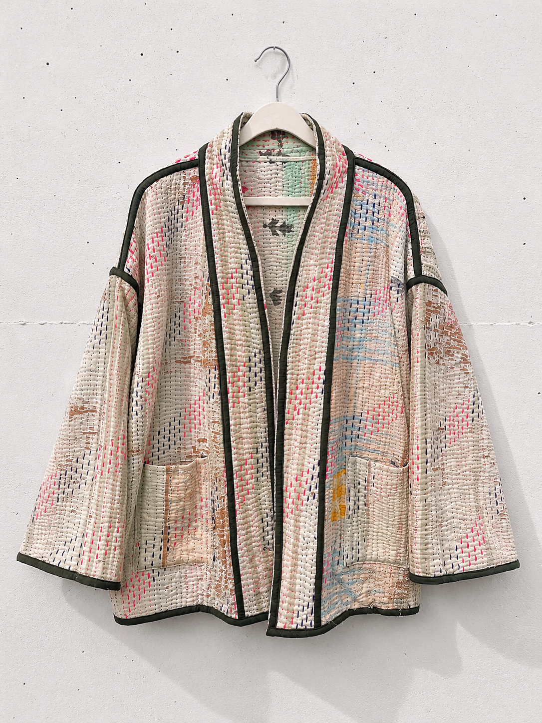 Kantha Blockprint jas-2 kanten
