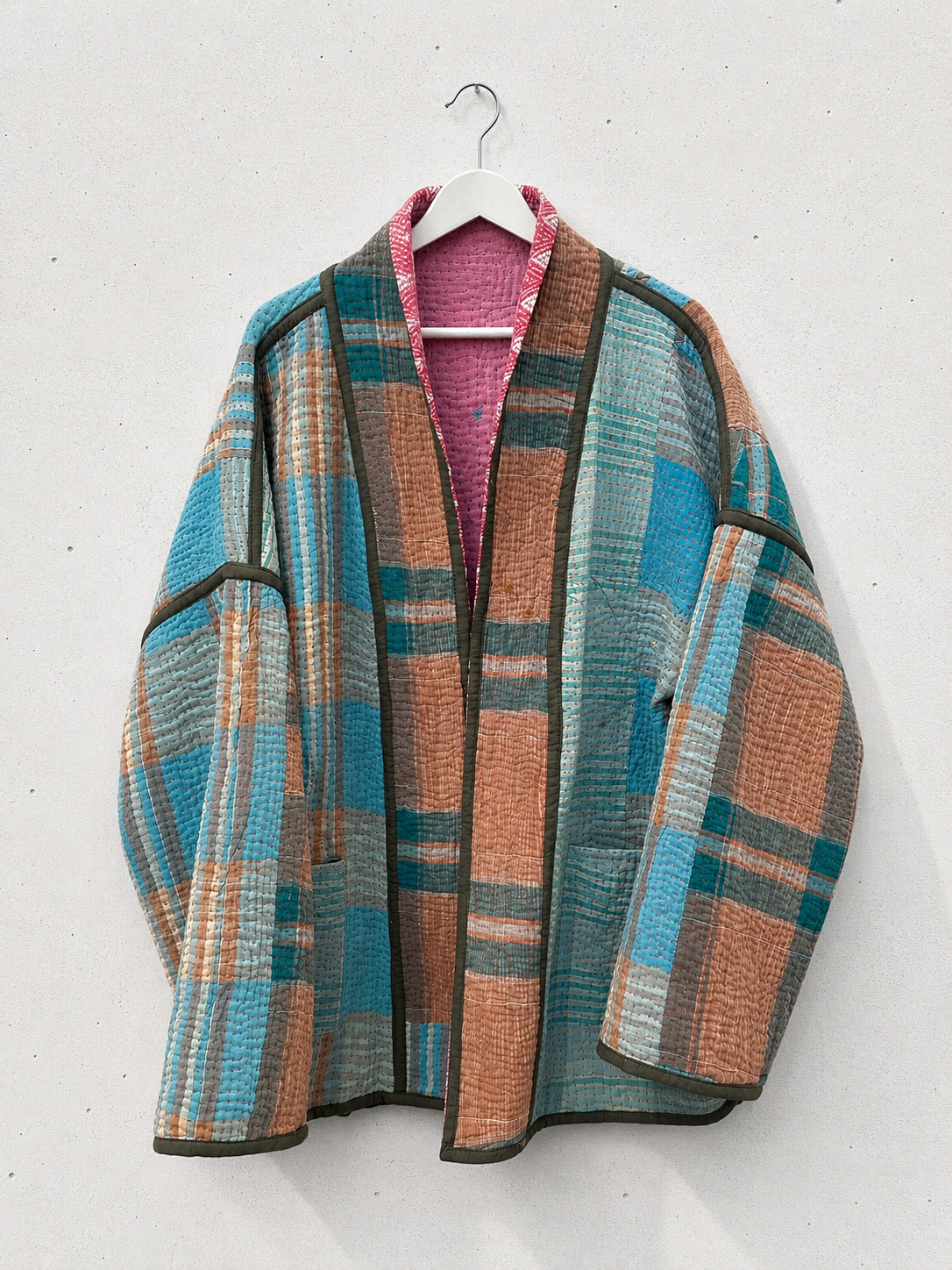 Kantha Blockprint jas-2 kanten