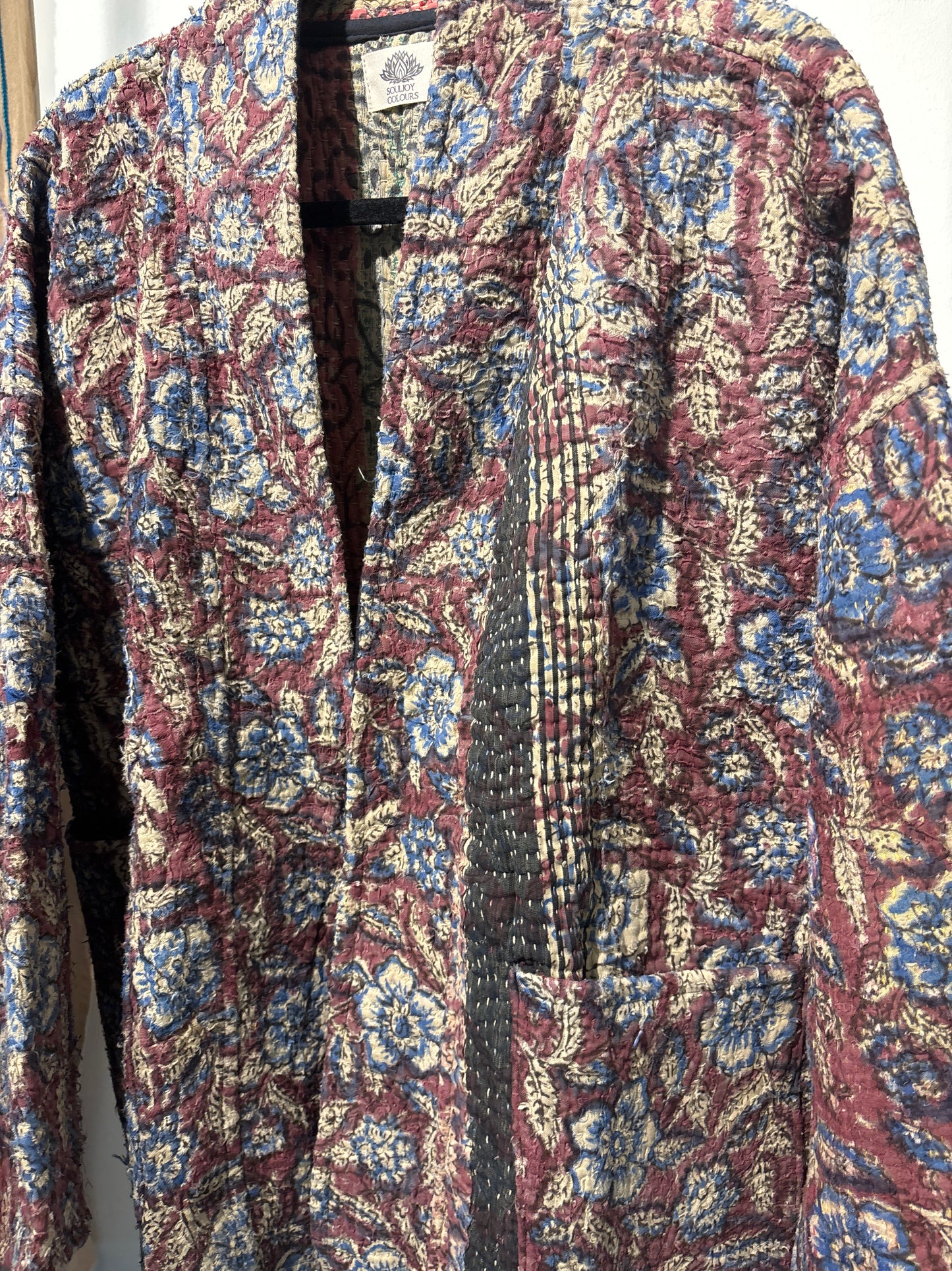 Kantha Blockprint jas-2 kanten