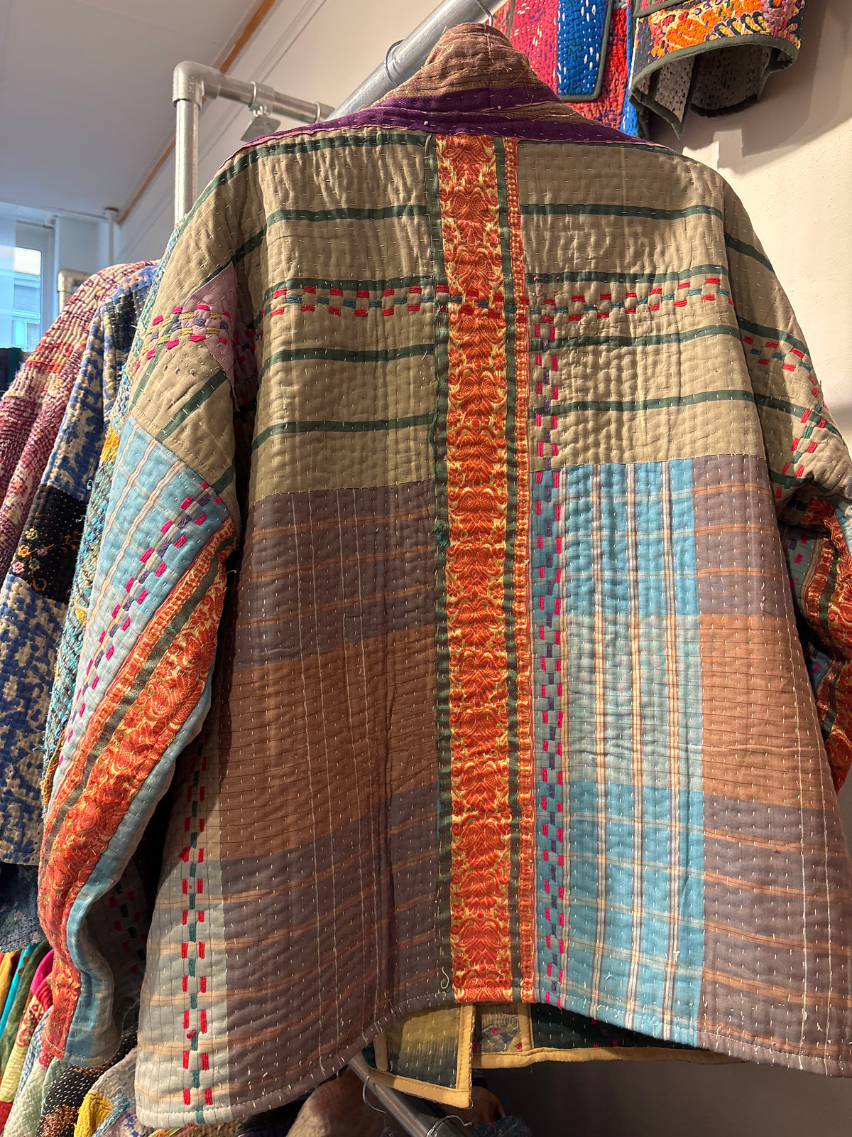 Kantha Blockprint jas-2 kanten