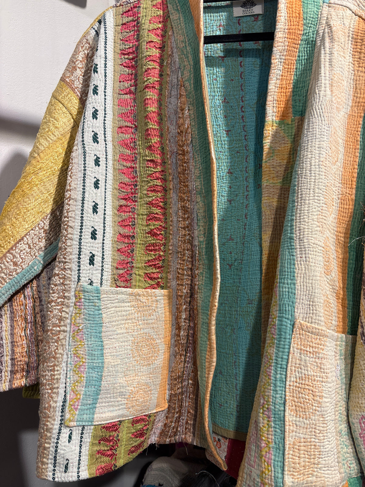 Kantha Blockprint jas-2 kanten l
