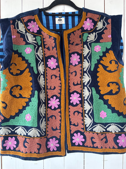 Fluweel gilet -L