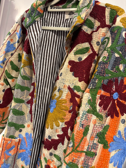 Lange katoenen Kantha