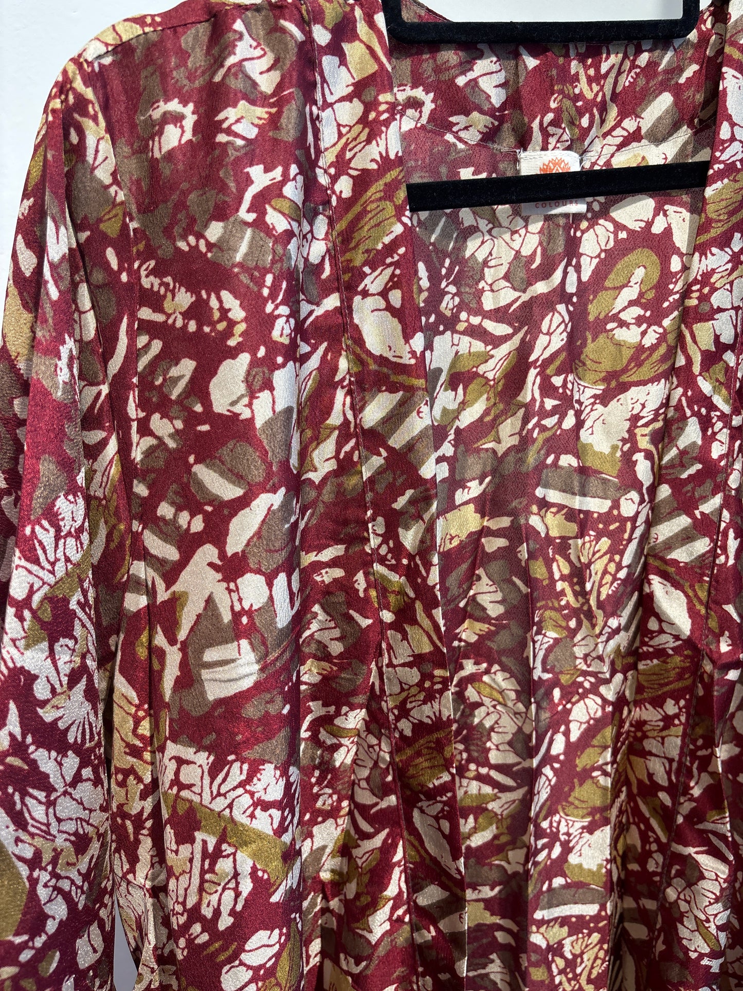 Recycled silk kimono lang