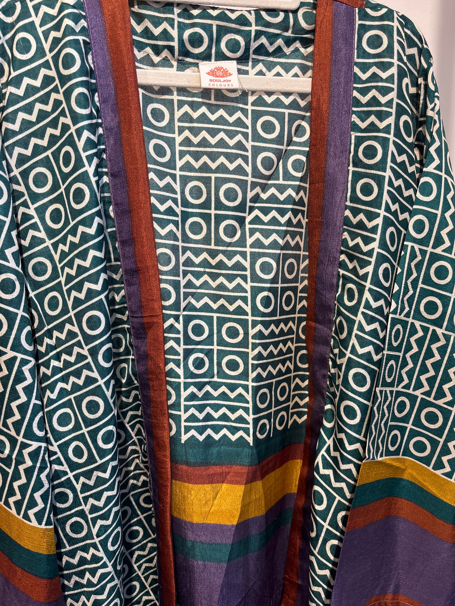 Zijden kimono halflang