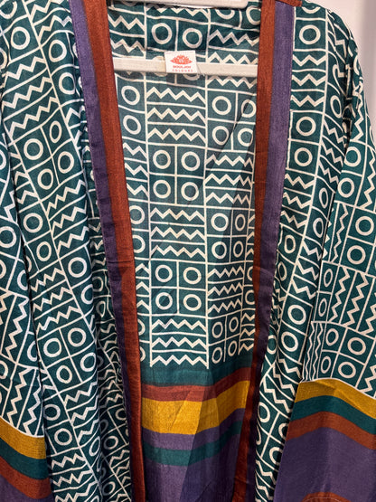 Zijden kimono halflang
