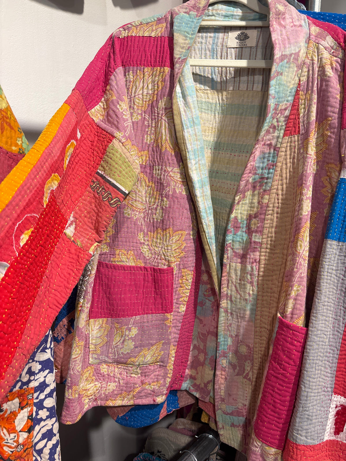 Kantha Blockprint jas-2 kanten