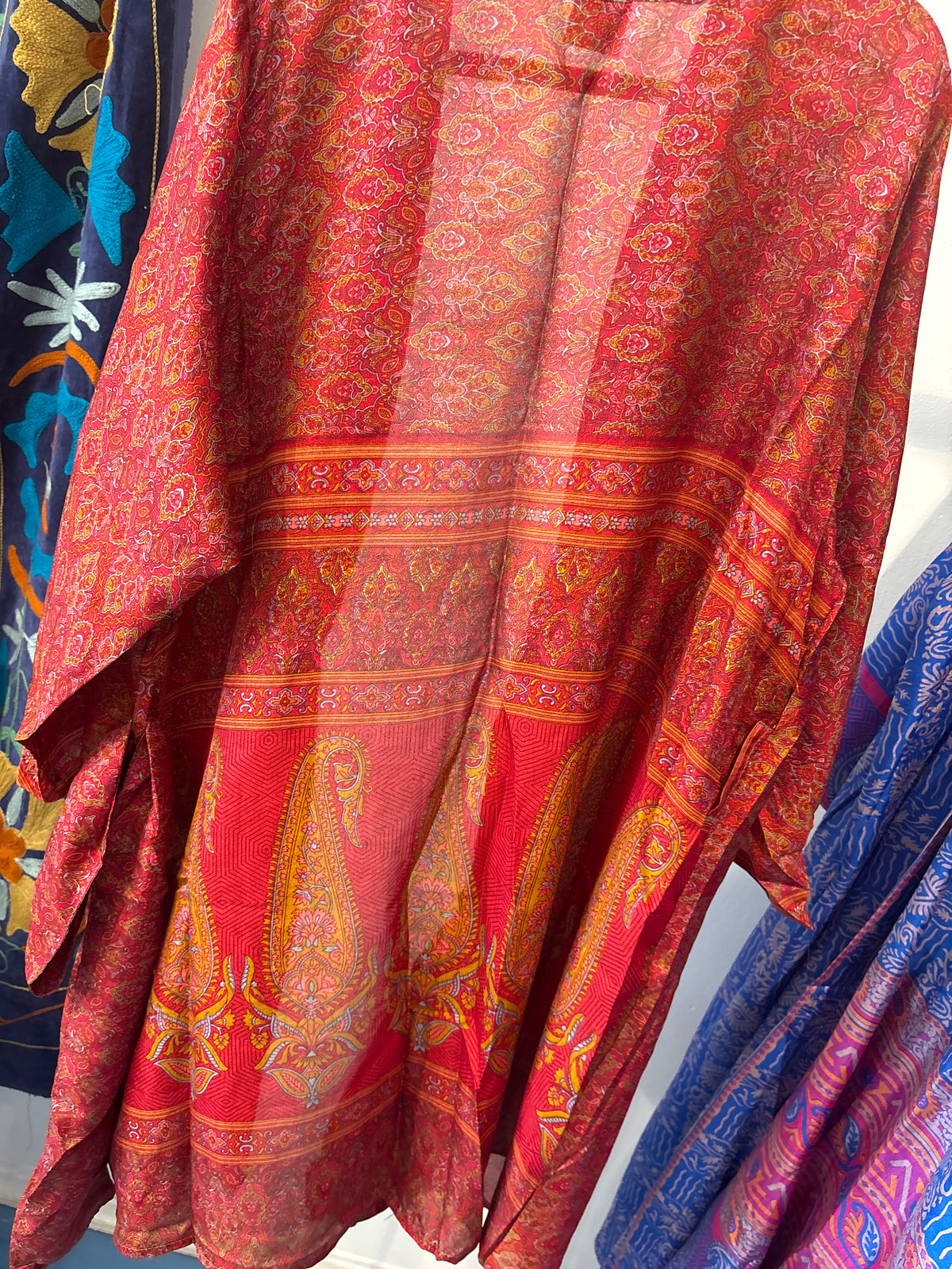 Zijden kimono halflang