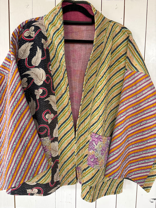 Kantha Blockprint jas -2 kanten