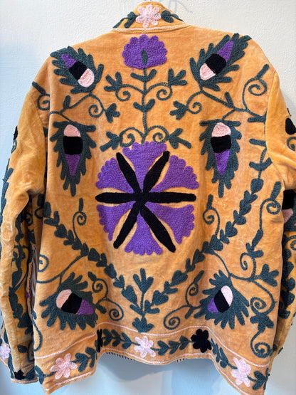 Fluwelen suzani jas kort