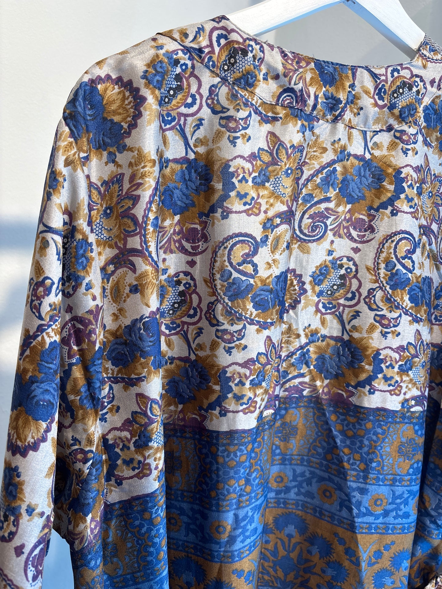 Zijden kimono halflang