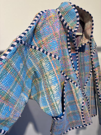 Kantha jas kort- 2 kanten