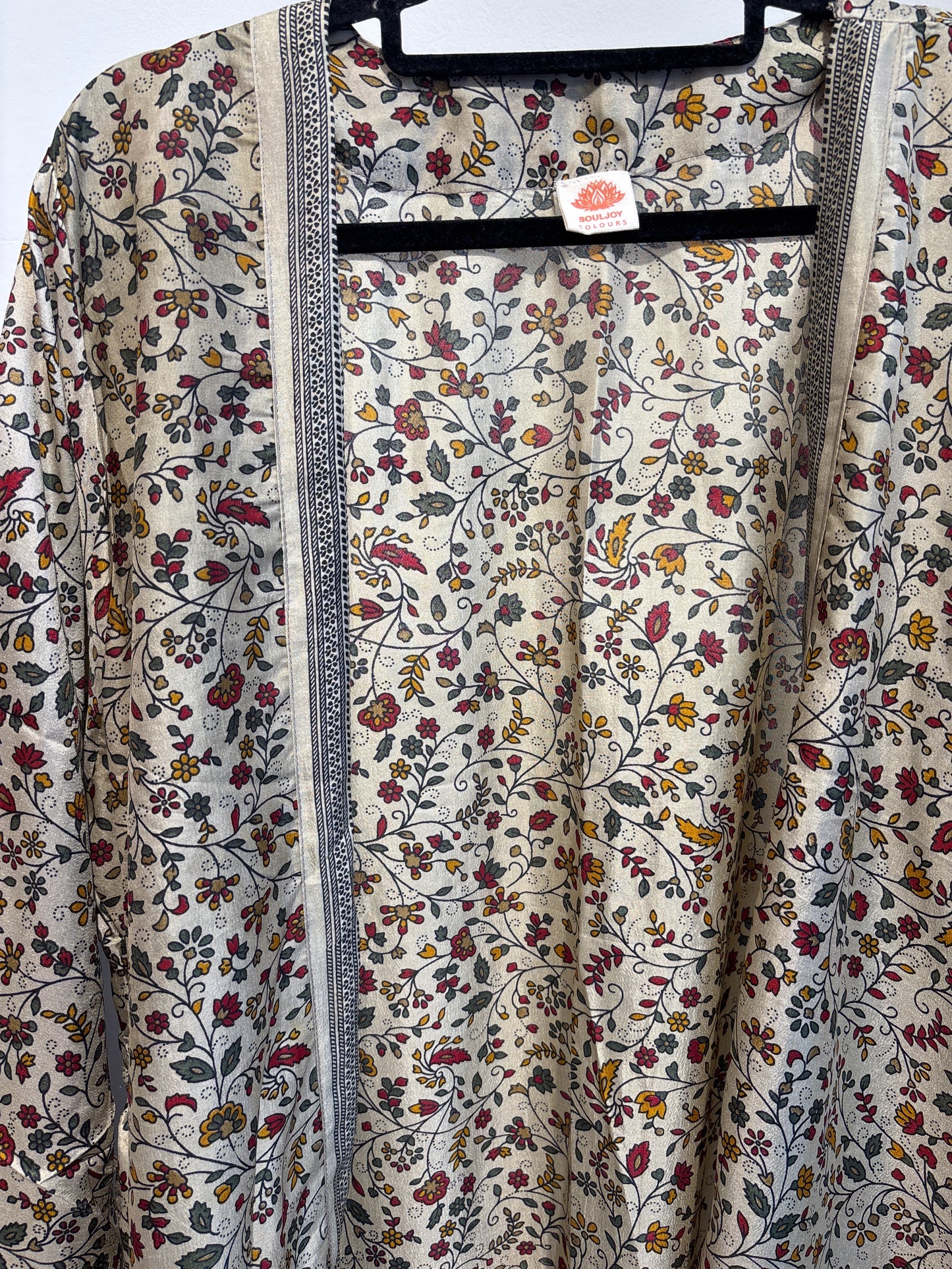 Recycled silk kimono lang