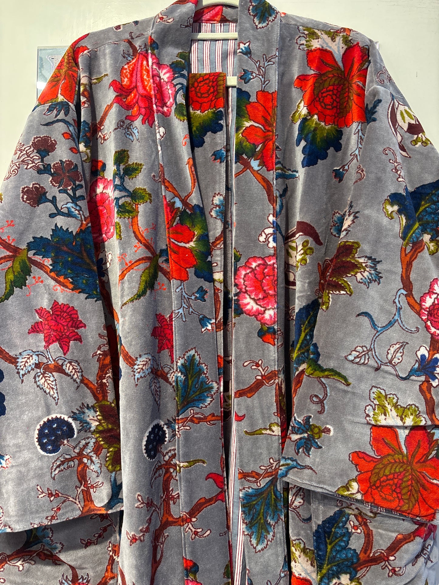 Lange fluwelen kimono