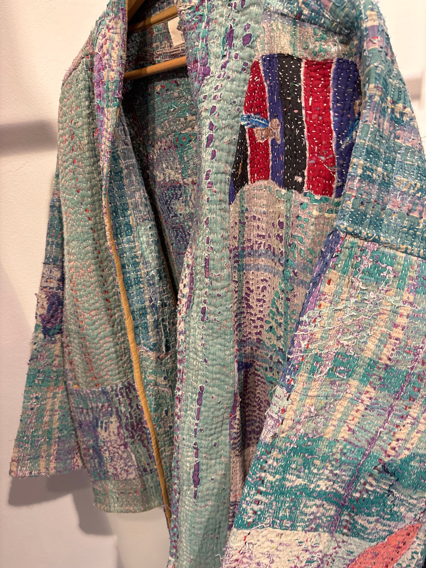 Kantha Blockprint jas-2 kanten