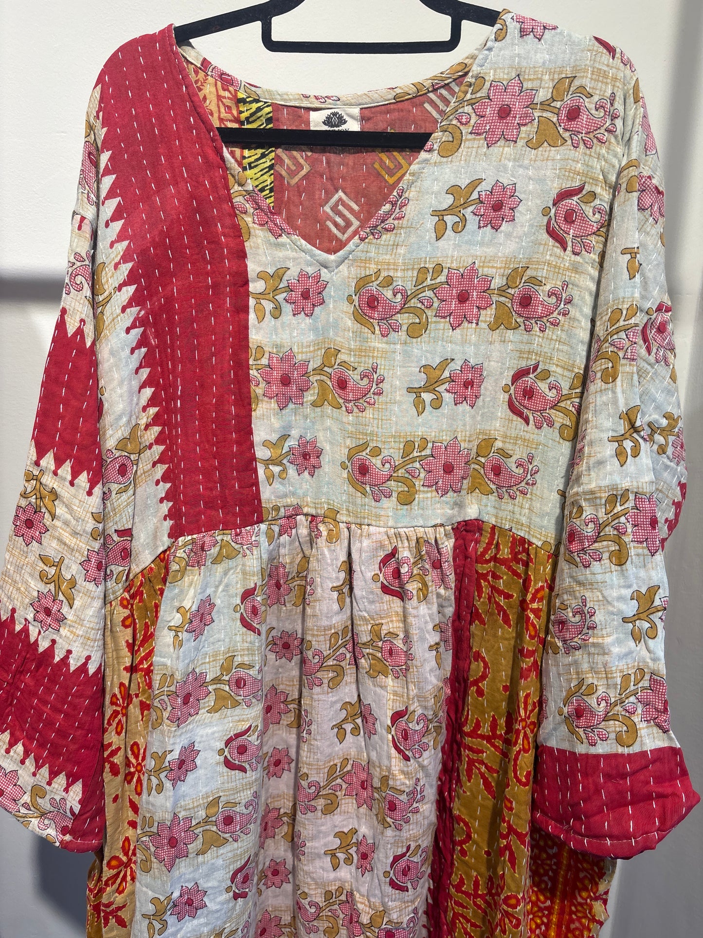 Kantha jurk lang- groot