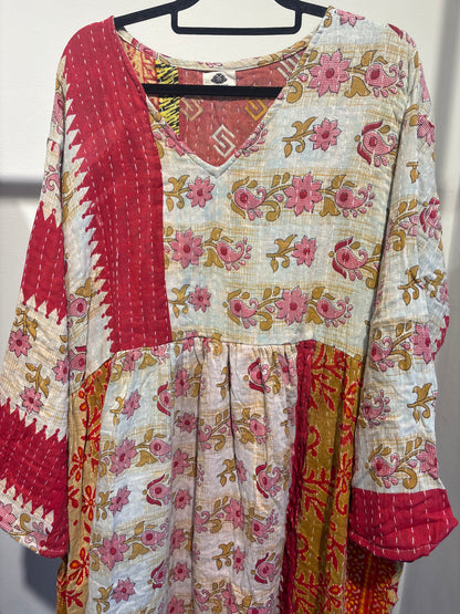 Kantha jurk lang- groot