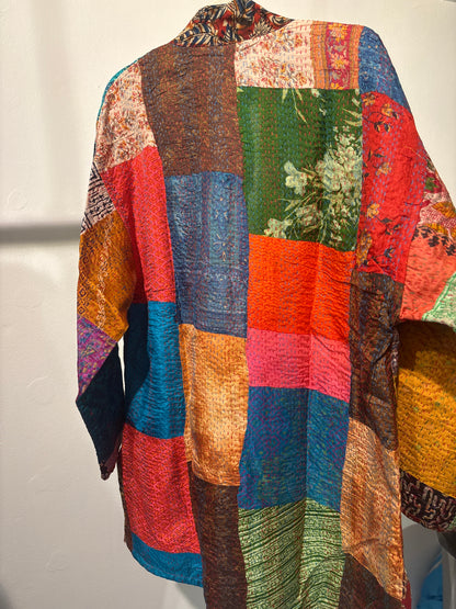 Zijden Kantha kimono jas