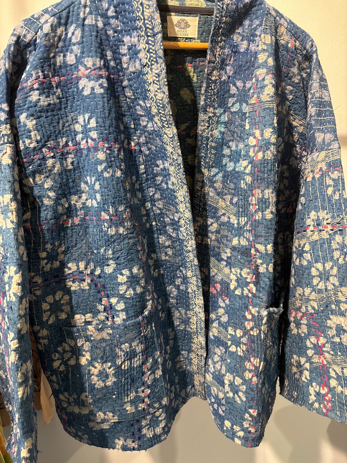 Kantha Blockprint jas-2 kanten