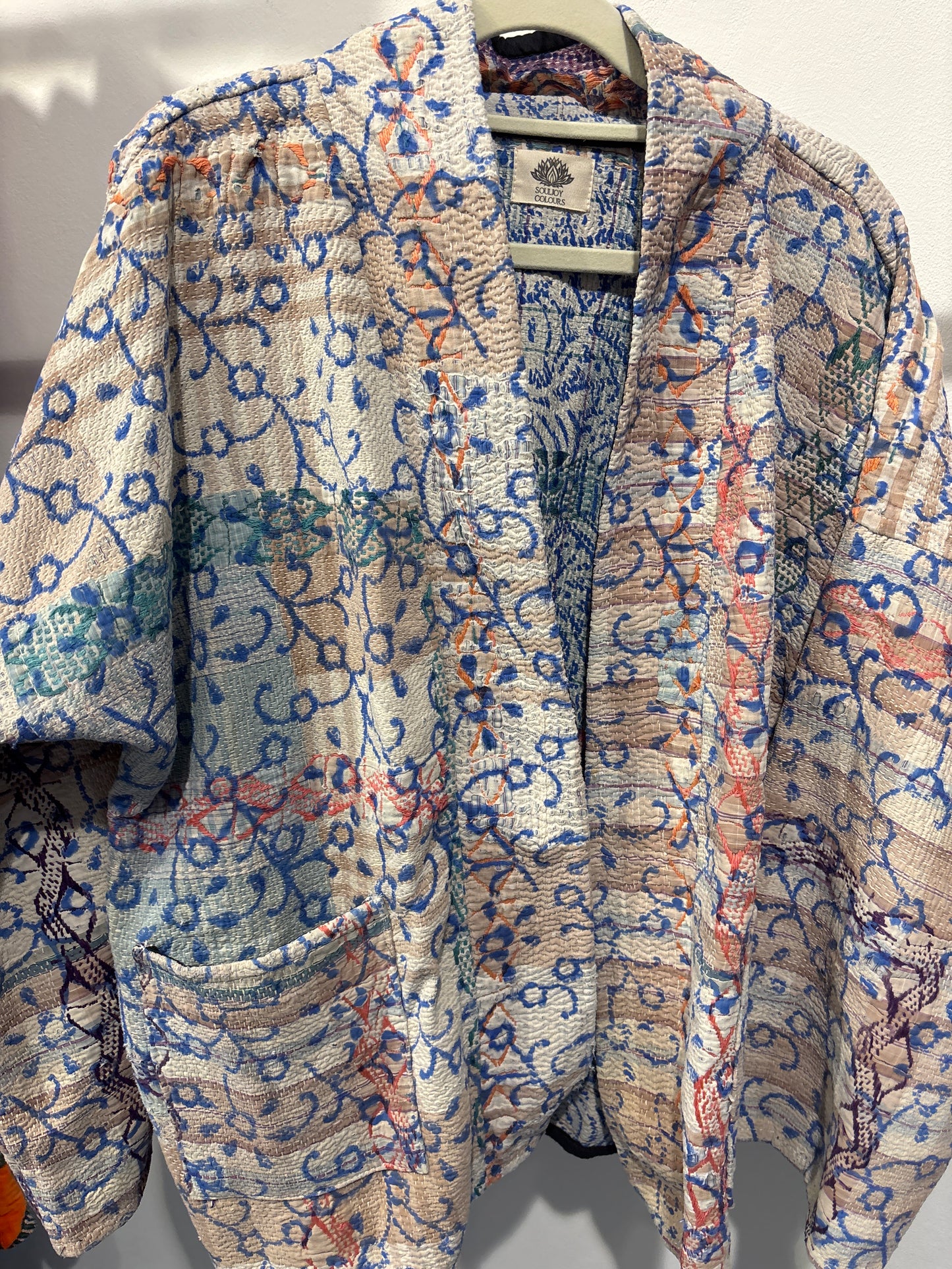 Kantha Blockprint jas-2 kanten