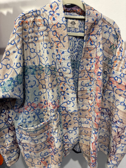 Kantha Blockprint jas-2 kanten