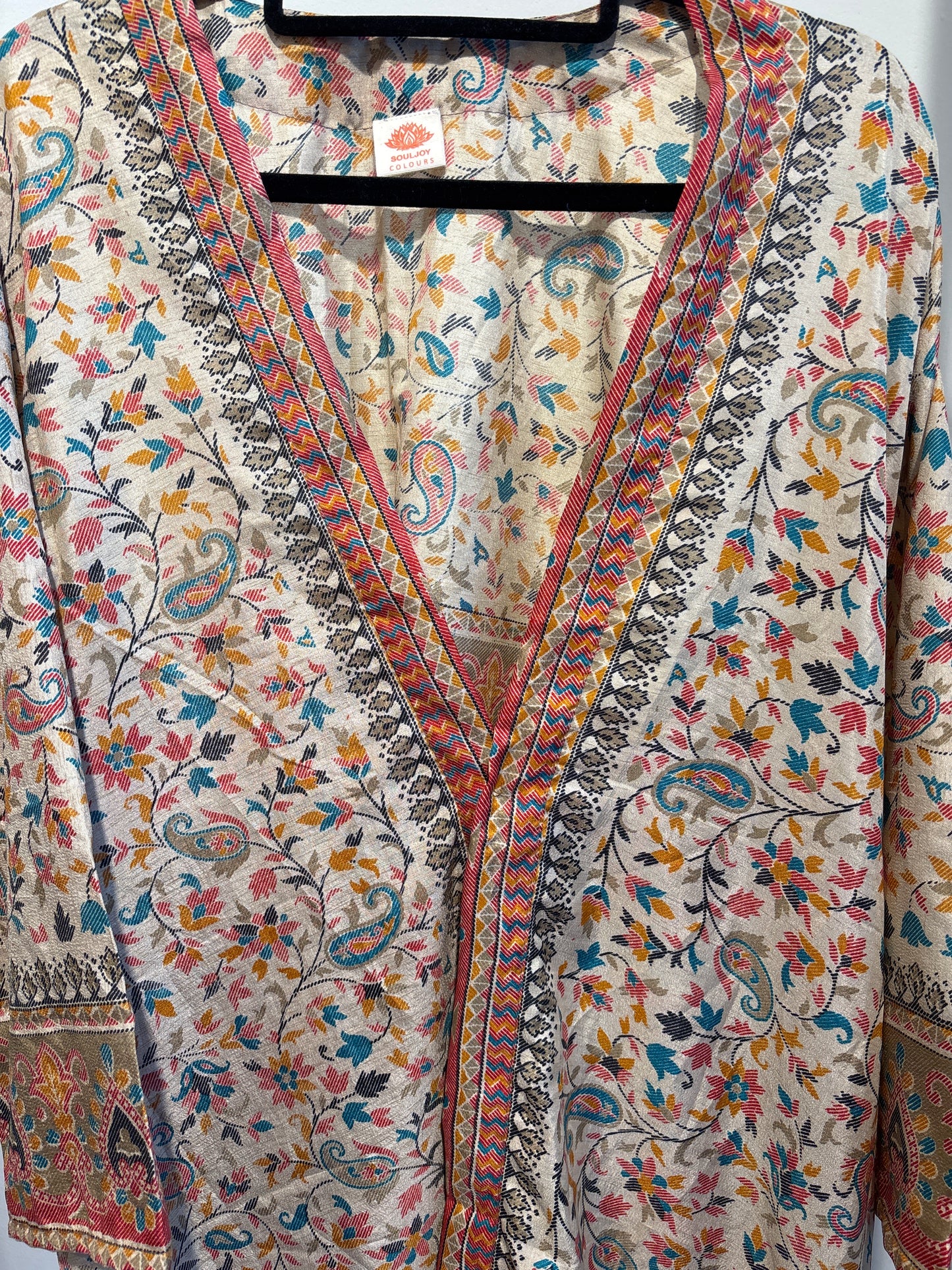 Zijden kimono halflang