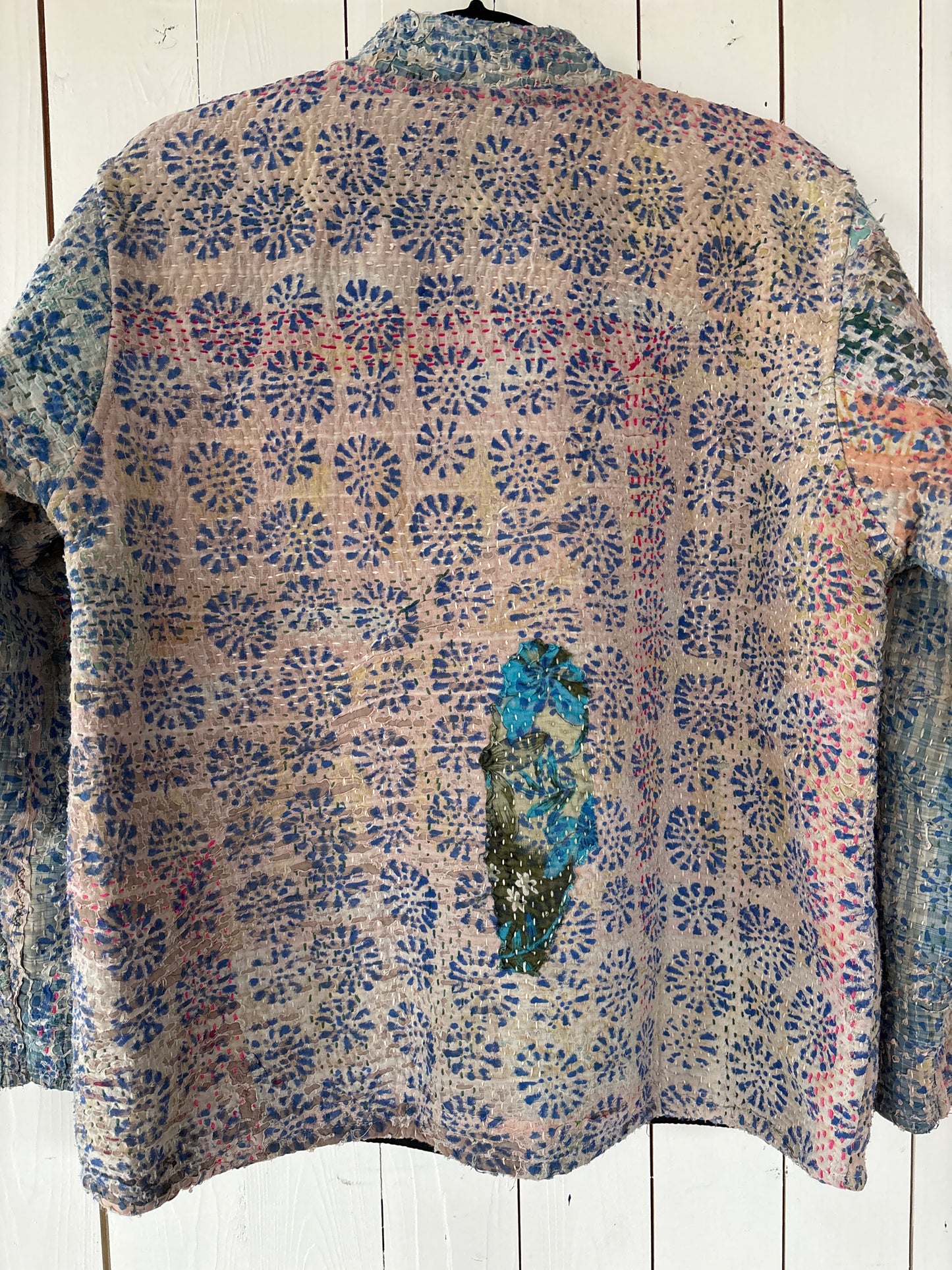 Kantha Blockprint jas - 2 kanten