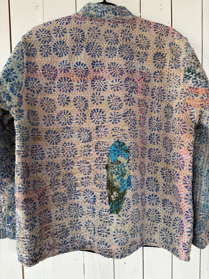 Kantha Blockprint jas - 2 kanten