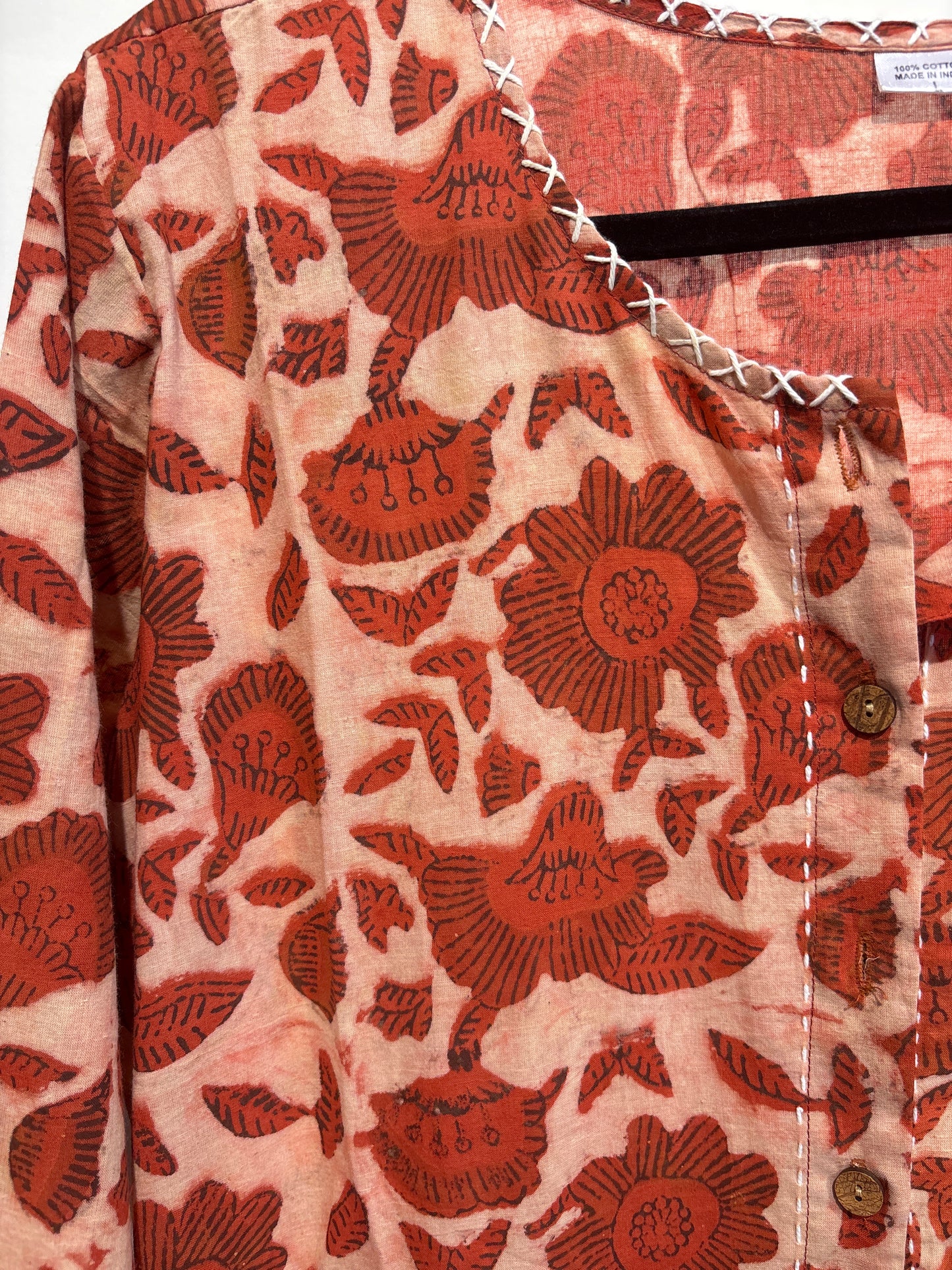 Blockprint jurk