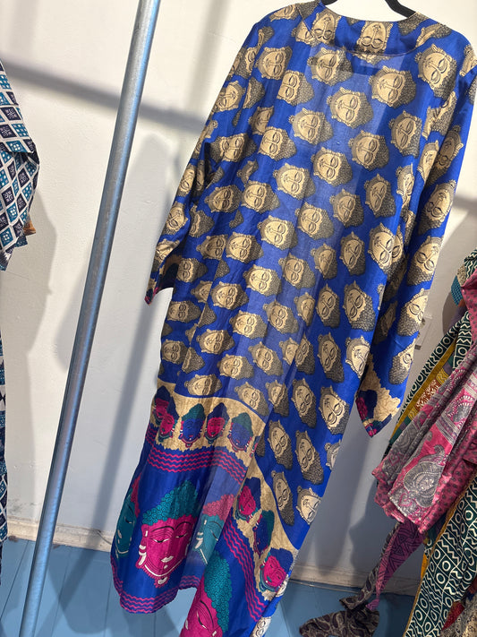 Recycled silk kimono lang