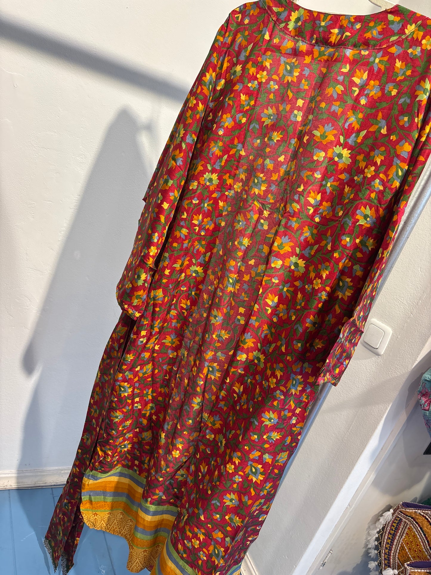 Recycled silk kimono lang