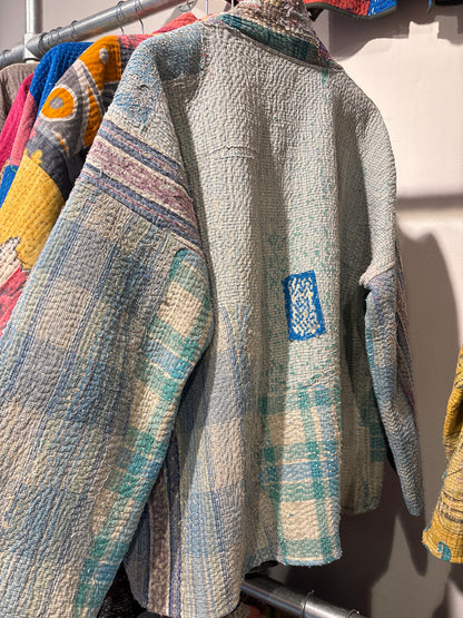 Kantha Blockprint jas-2 kanten