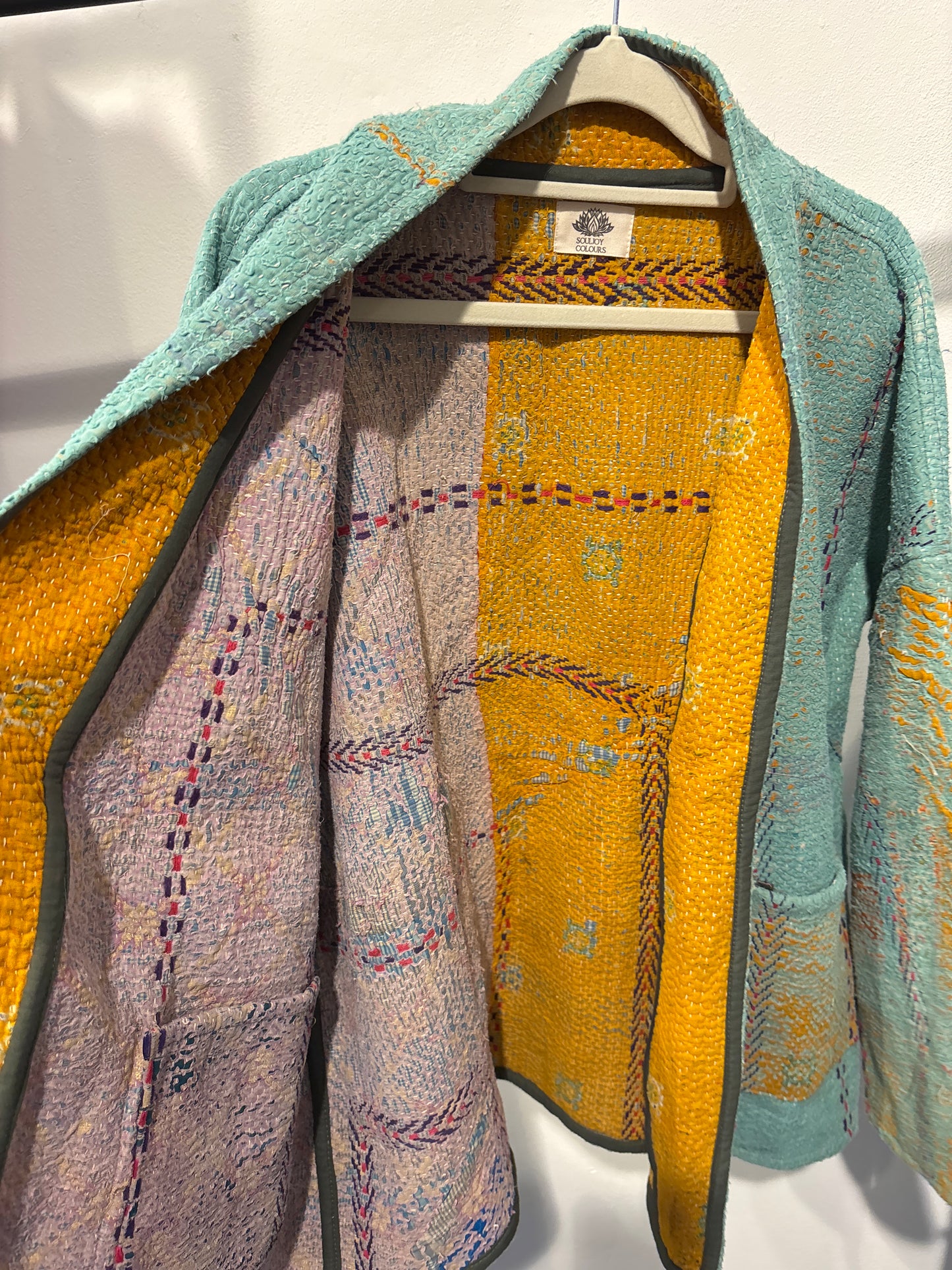 Kantha Blockprint jas-2 kanten