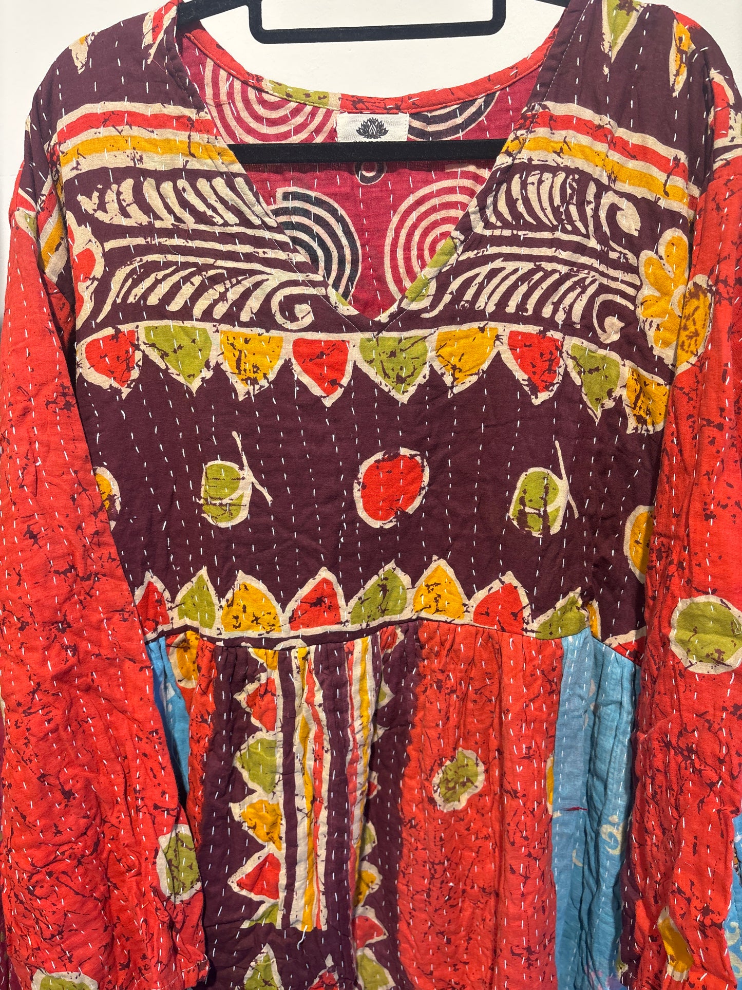 Kantha jurk lang- groot