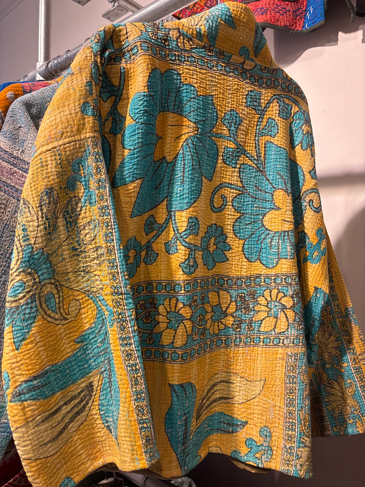 Kantha Blockprint jas-2 kanten