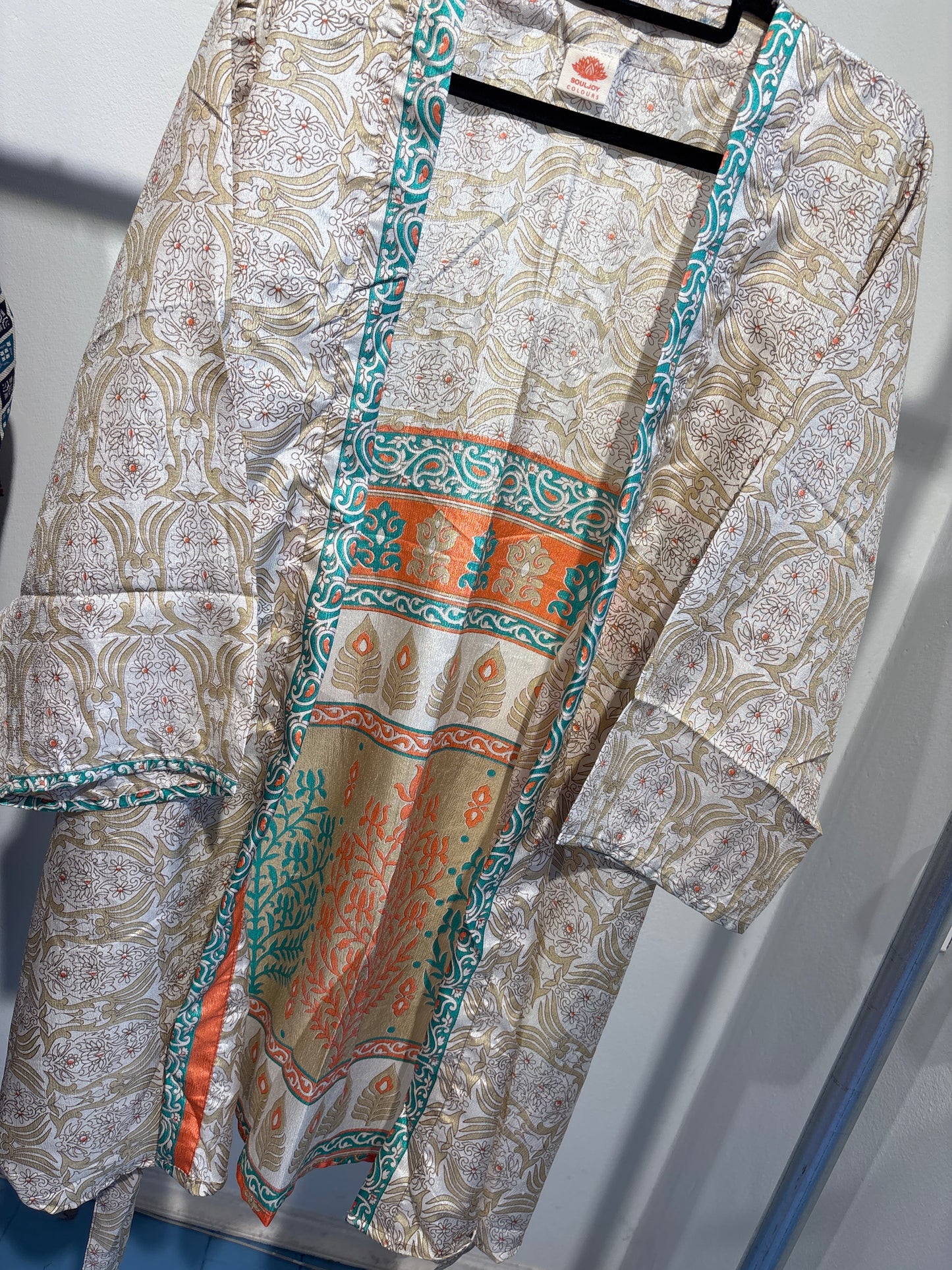 Zijden kimono halflang