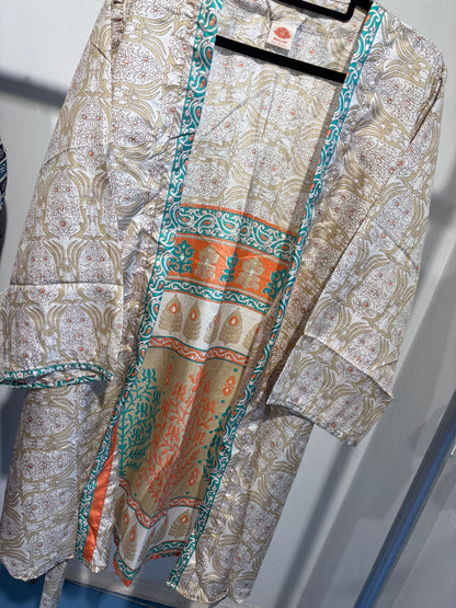 Zijden kimono halflang